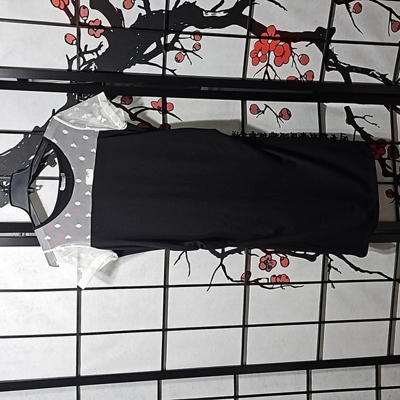 Abie Black and White Hearts Dress‎ Size Small NWT - Picture 1 of 7